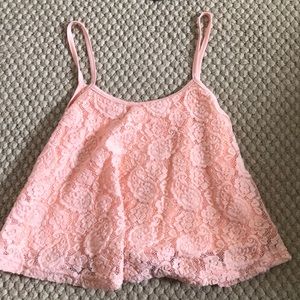 Peach Floral Tank Top